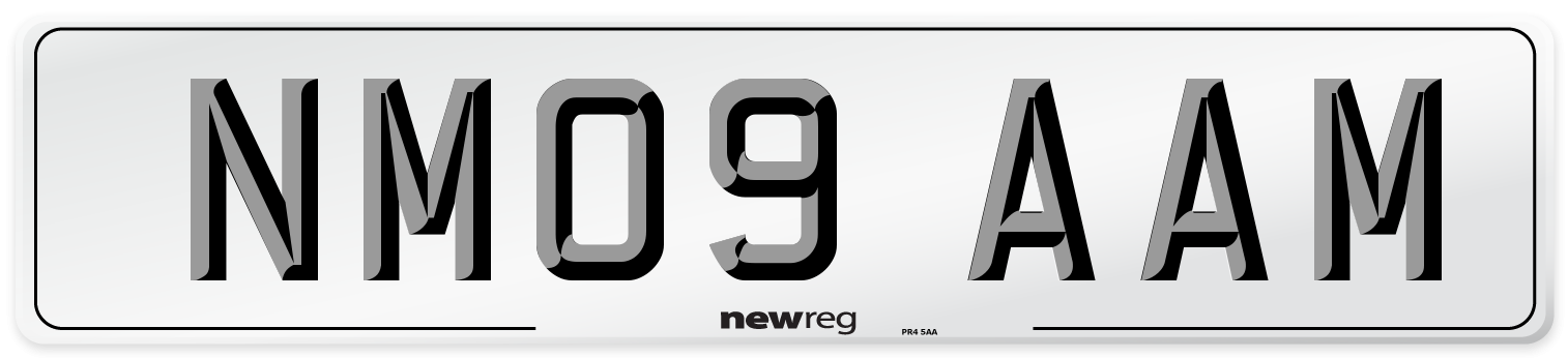 NM09 AAM Number Plate from New Reg